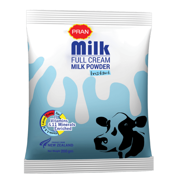 PRAN Milk Full Cream Milk Powder 200gm