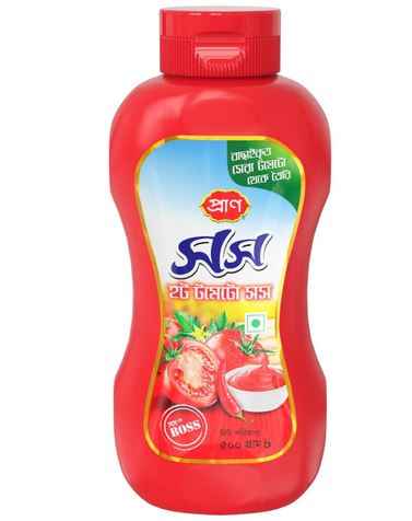 PRAN  Hot Tomato Sauce Plastic Jar 500gm